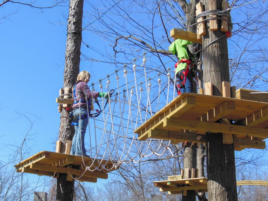 Guests at park in the winter