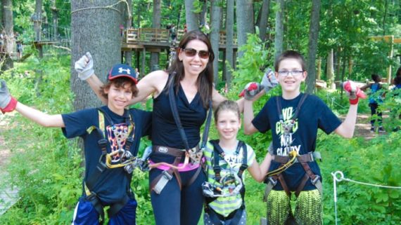 Family at adventure park
